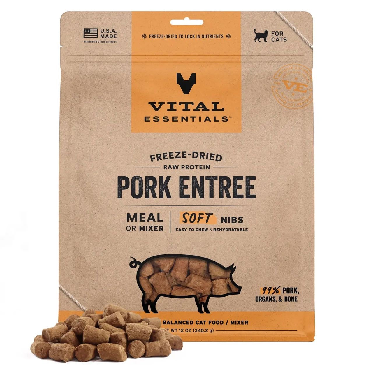 Vital Essentials Freeze-Dried Soft Nibs Cat Food