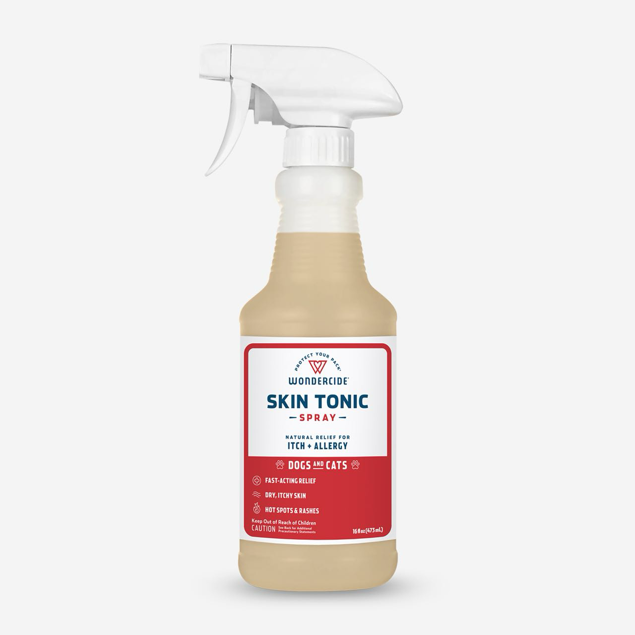 Wondercide Skin Tonic Itch Spray for Dogs + Cats with Natural Essential Oils, 16fl oz