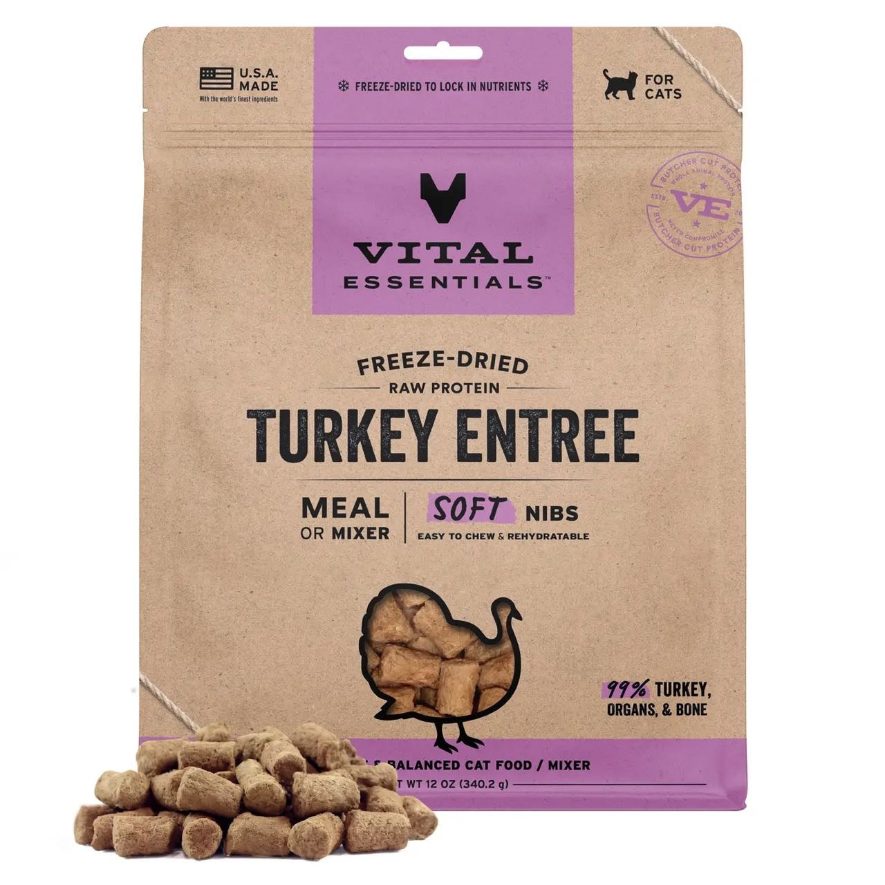 Vital Essentials Freeze-Dried Soft Nibs Cat Food