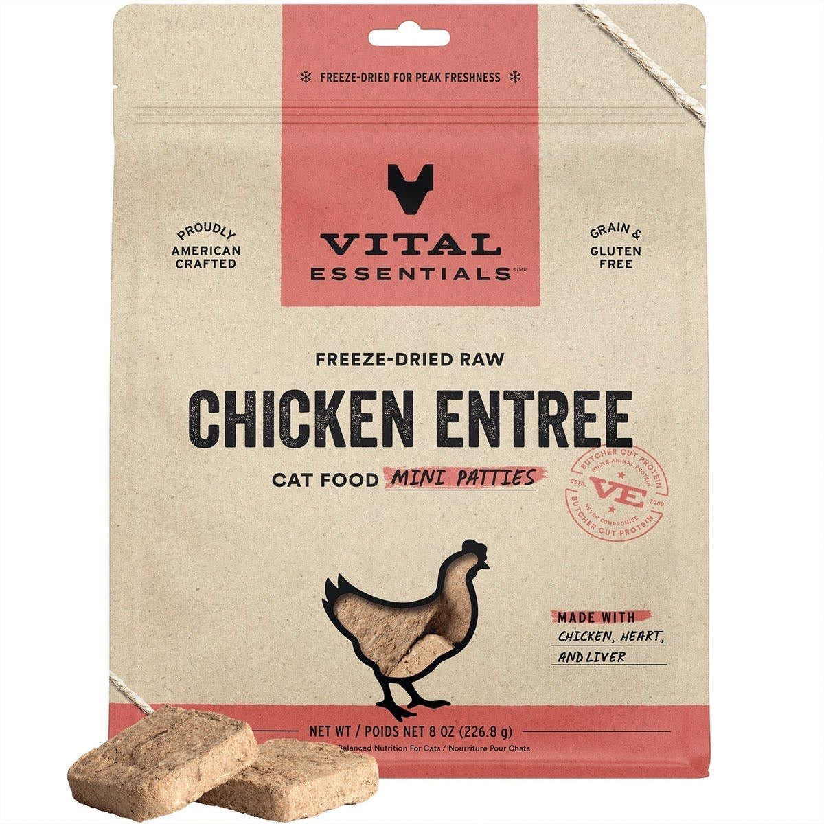 Vital Essentials Freeze-Dried Mini Patties Cat Food