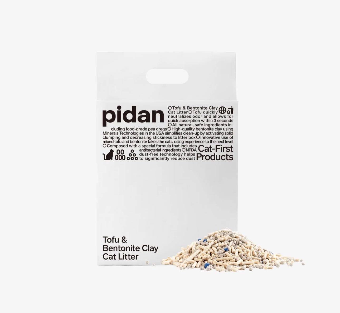 Pidan Signature Tofu Blend(Tofu & Bentonite Clay) Cat Litter, 4 Bags