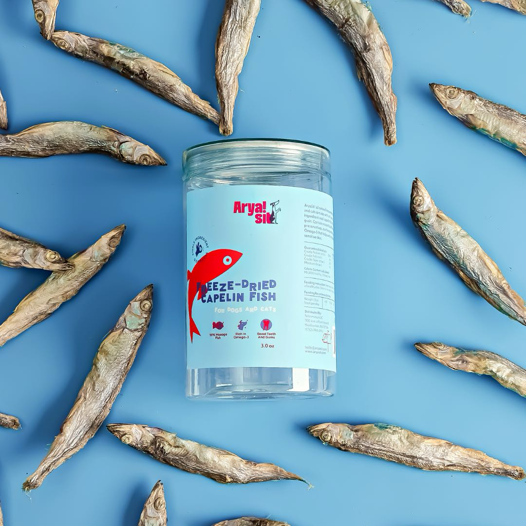 Arya Sit! Freeze-dried Capelin Fish For Dogs and Cats