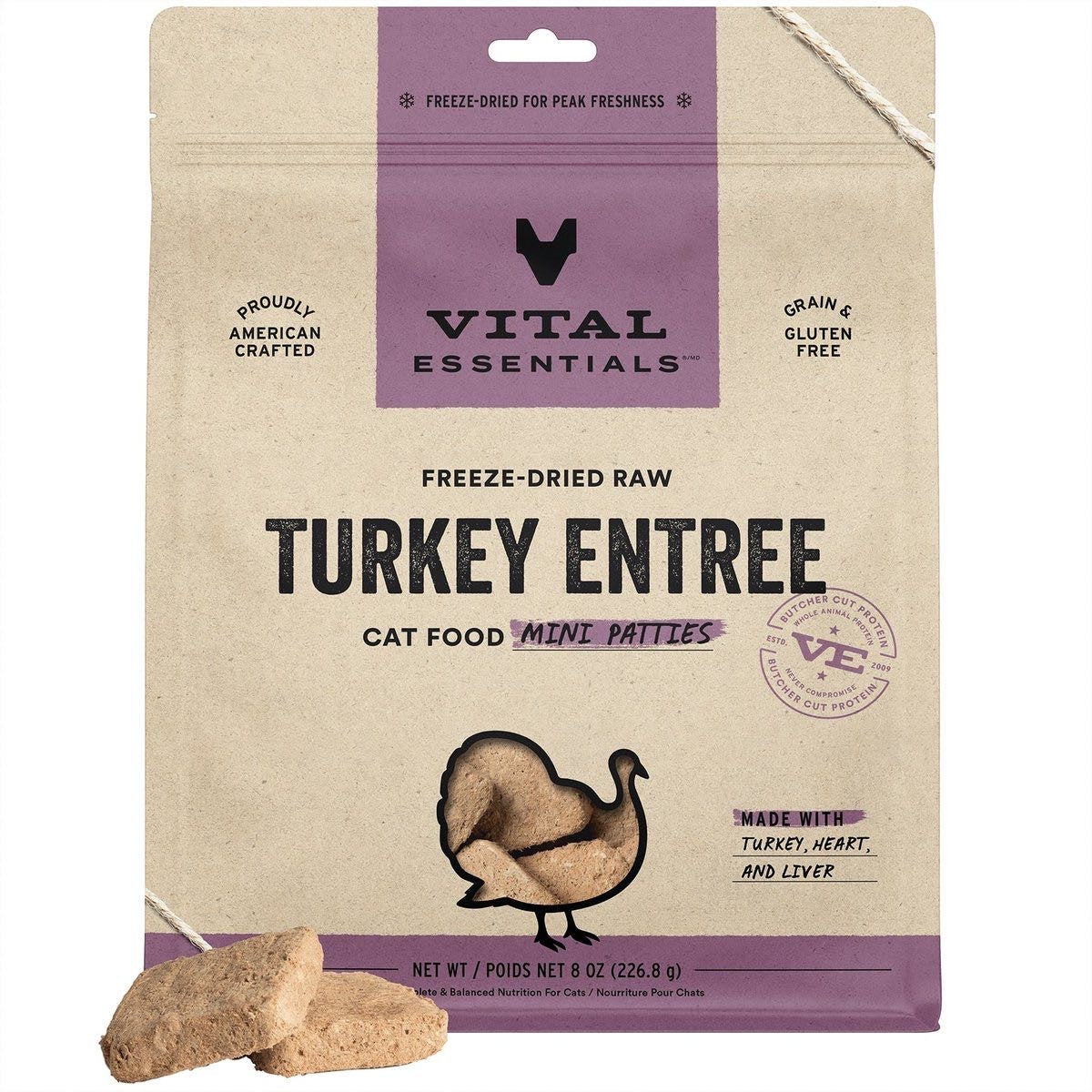 Vital Essentials Freeze-Dried Mini Patties Cat Food