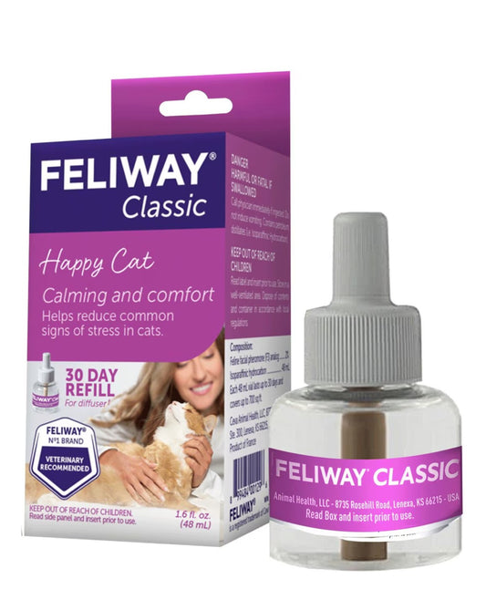 Feliway Classic 30 Day Refill For Diffuser Enhanced Claming For Cats 48ml/1.62oz